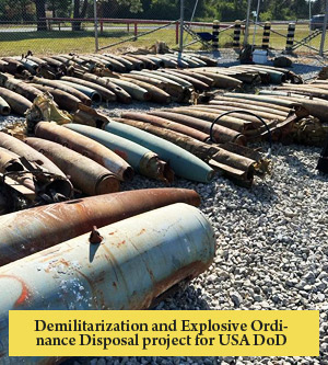 Demilitarization and Explosive Ordinance Disposal project for USA DoD